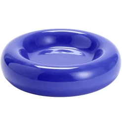 Vide-poche rond céramique Ø20,5cm (2 modèles blanc ou bleu)