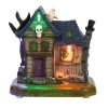 Village animé Halloween à piles manoir H10,5cm
