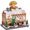 Village de Noël animé LED et son scène restaurant 23x13,5xH20 cm < Gifi Hot