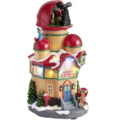 Village de Noël animé LED tour de contrôle du Père Noël 16x14xH26cm < Gifi Hot