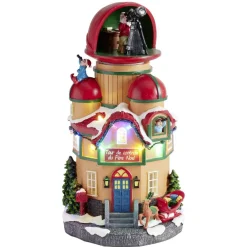 Village de Noël animé LED tour de contrôle du Père Noël 16x14xH26cm < Gifi Hot