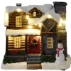 Village de Noël LED animé scène fumée de cheminée 15x8xH13cm < Gifi
