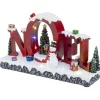 Village Noël lumineux et animé 12 LED scène festive 29,5x10xH16,5cm < Gifi Sale