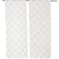 Vitrage blanc à fleurs 60X160cm x2 < Gifi Clearance