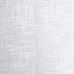 Vitrage droit à passants x2 effet lin blanc uni 60x160cm < Gifi Discount