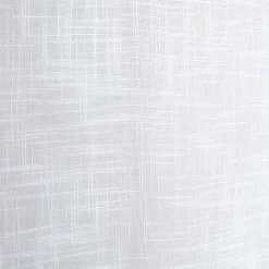 Vitrage droit à passants x2 effet lin blanc uni 60x120cm
