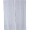 Vitrage droit passe tringle uni blanc 60x160 cm x2
