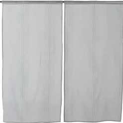 Vitrage droit passe tringle uni gris 60x120 cm x2 < Gifi Outlet