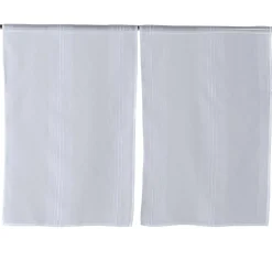Vitrage droit passe tringle uni blanc 60x90 cm x2 < Gifi Online