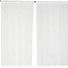 Vitrage droit passe tringle x2 blanc broderie fil gris 60x90cm < Gifi
