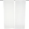 Vitrage droit passe tringle x2 blanc broderie fil beige 60x160cm
