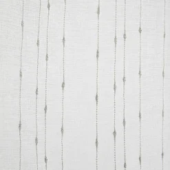 Vitrage droit passe tringle x2 blanc broderie fil gris 60x160cm