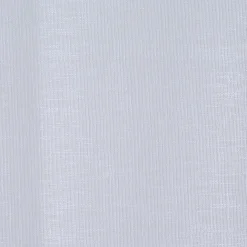 Vitrage passe tringle finition pointe effet lin uni blanc 60x160 cm x2