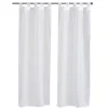 Vitrage passe tringle x2 blanc uni 60x160cm