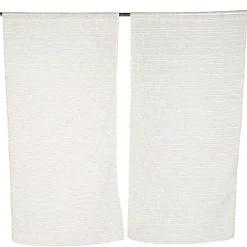 Vitrage passe tringle x2 effet sequin taupe 60x120cm