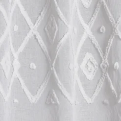 Voilage en polyester tufté blanc 140x240cm < Gifi Sale
