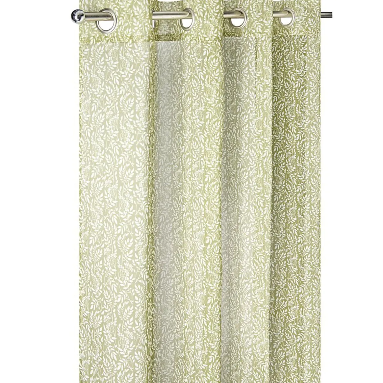 Voilage imprimé motif feuillage avec anneaux 140x240cm (2 modèles) < Gifi Sale