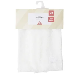 Voilage à motifs uni blanc 60x120cm 1 paire < Gifi Outlet
