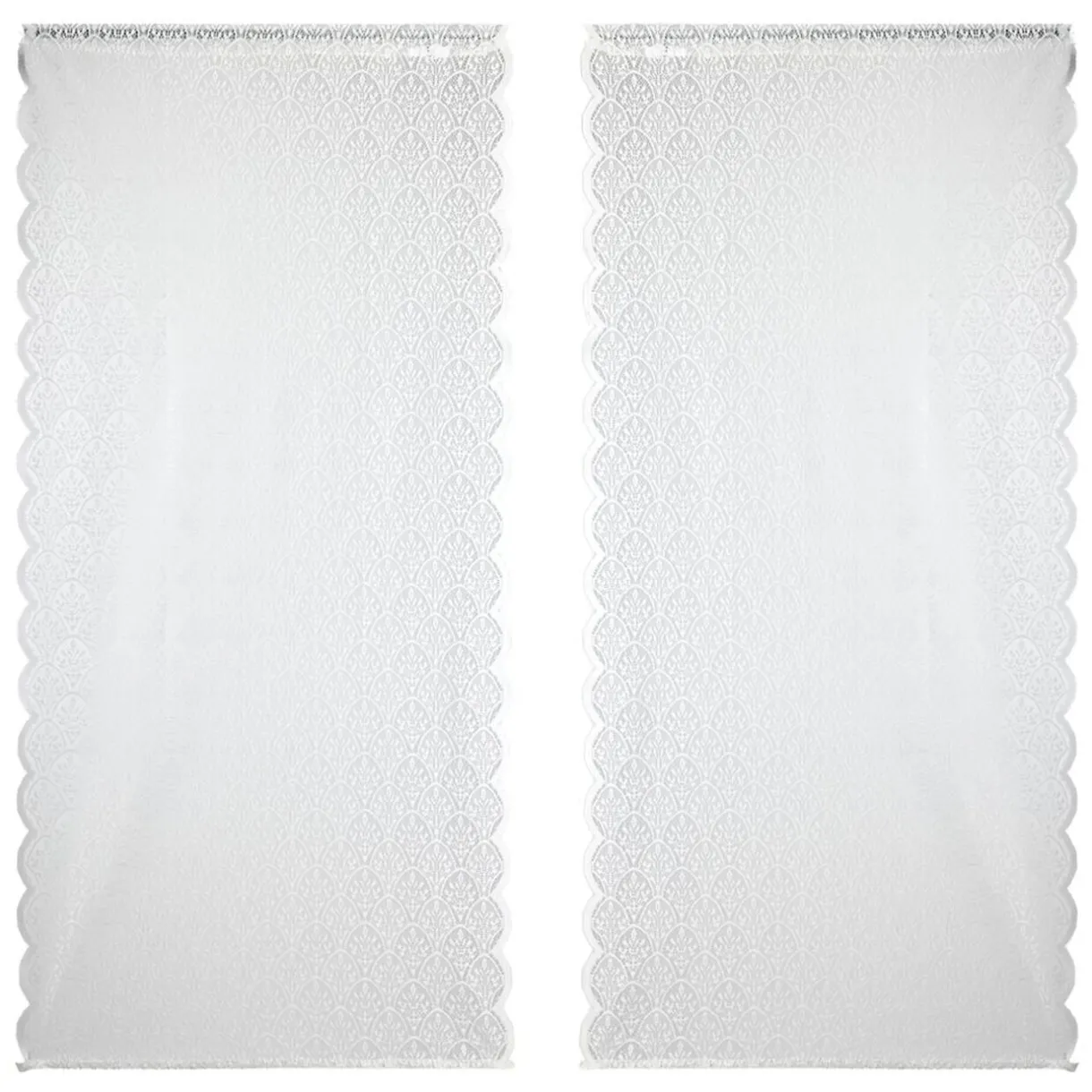 Voilage à motifs uni blanc 60x120cm 1 paire < Gifi Outlet