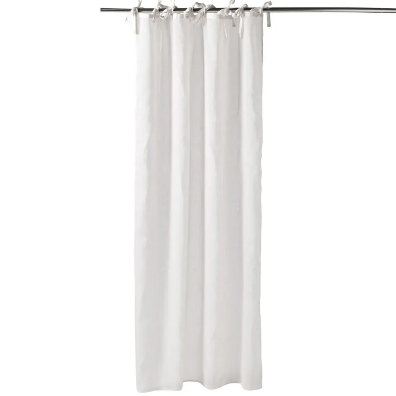 Voilage à nouettes polyester uni 140x240cm (2 modèles blanc ou rose)