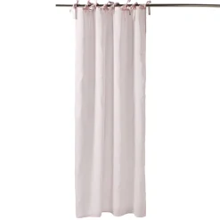 Voilage à nouettes polyester uni 140x240cm (2 modèles blanc ou rose)