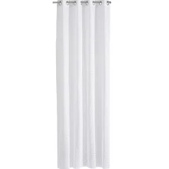 Voilage à oeillets aspect toile à beurre uni blanc < Gifi Discount