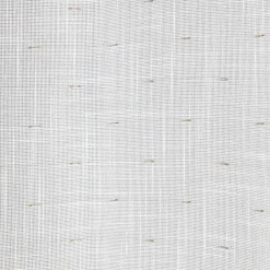 Voilage à oeillets blanc petits motifs arrondis marron taupe