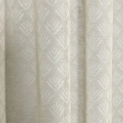 Voilage à oeillets imprimé feuilles taupe 140x240cm < Gifi Best
