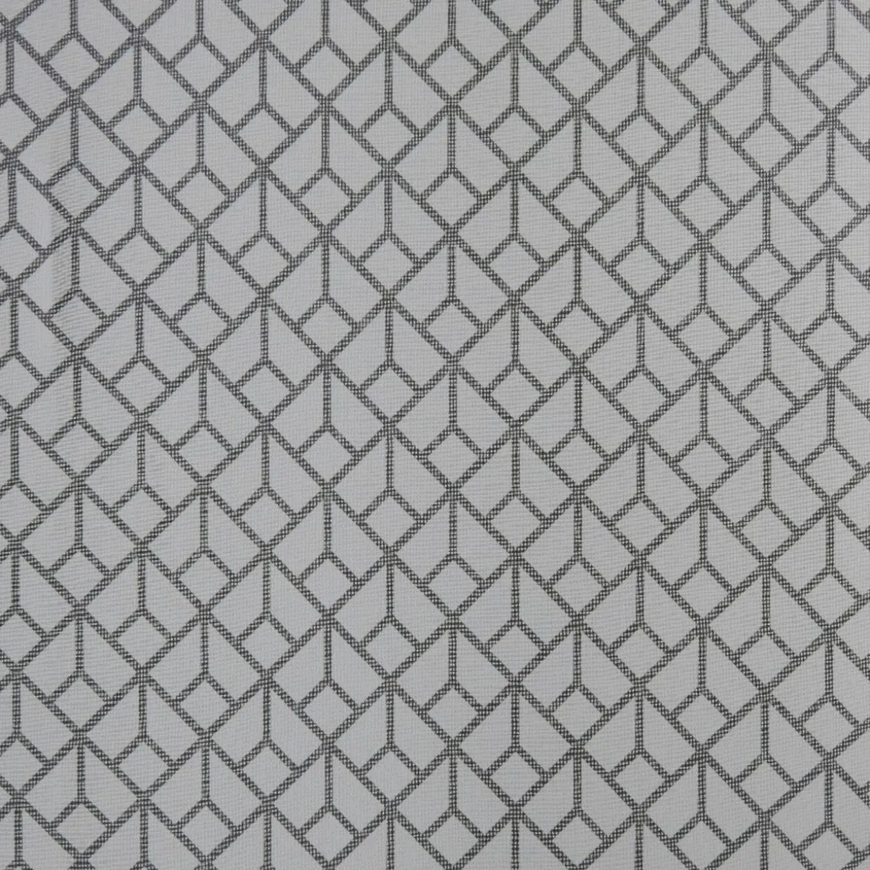 Voilage à oeillets imprimé graphique blanc 140x240cm
