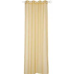 Voilage à oeillets inox uni modèle dolly jaune