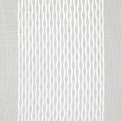 Voilage à oeillets jacquard bande verticale blanc