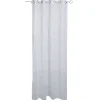 Voilage à oeillets motif brodé fleur blanc