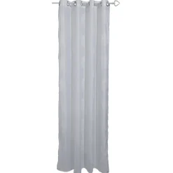 Voilage à oeillets motif brodé rond gris clair < Gifi Online