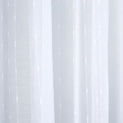 Voilage à oeillets rayures verticales blanc baie vitrée < Gifi Online