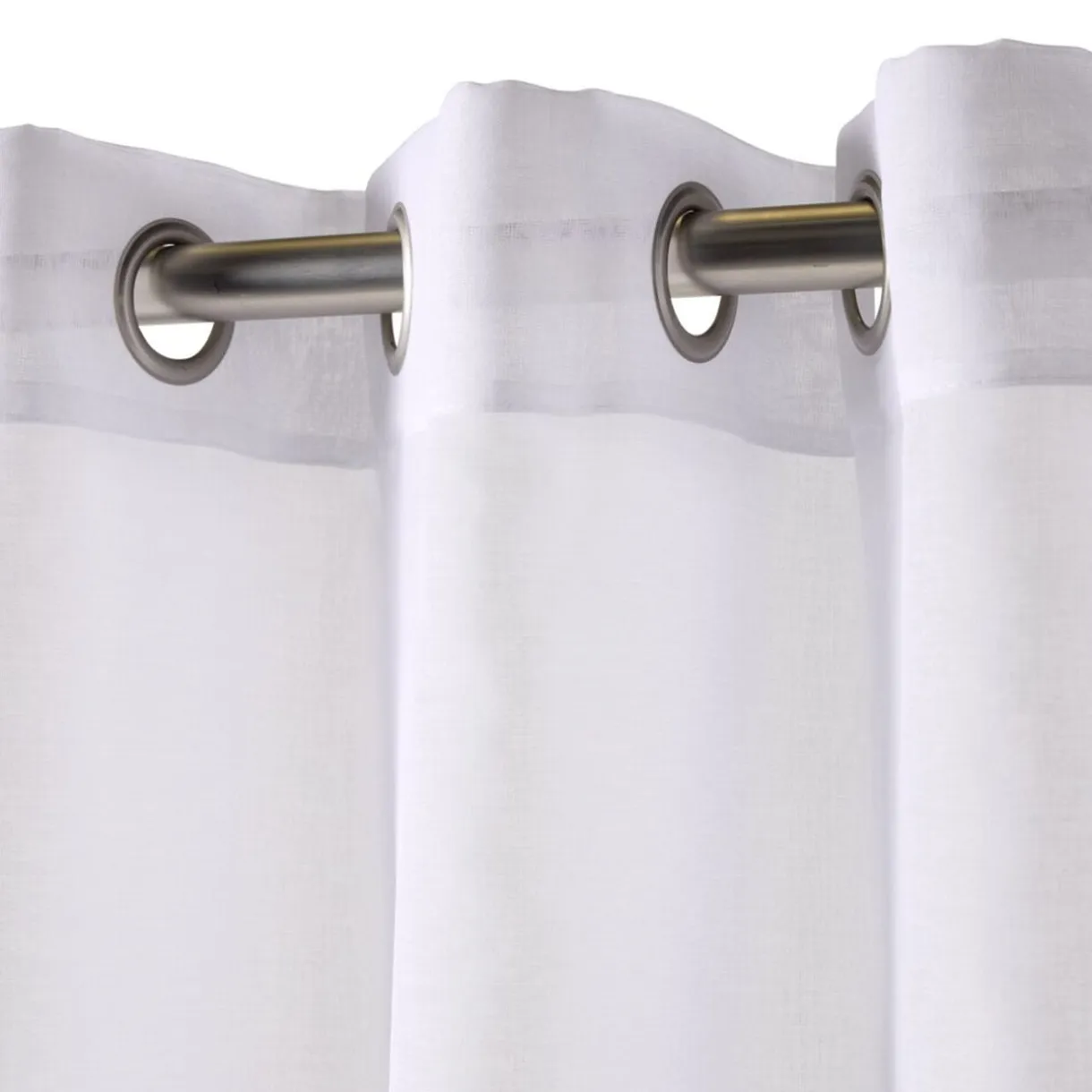 Voilage à oeillets 140x240cm Dolly tie and die blanc et bleu < Gifi Sale