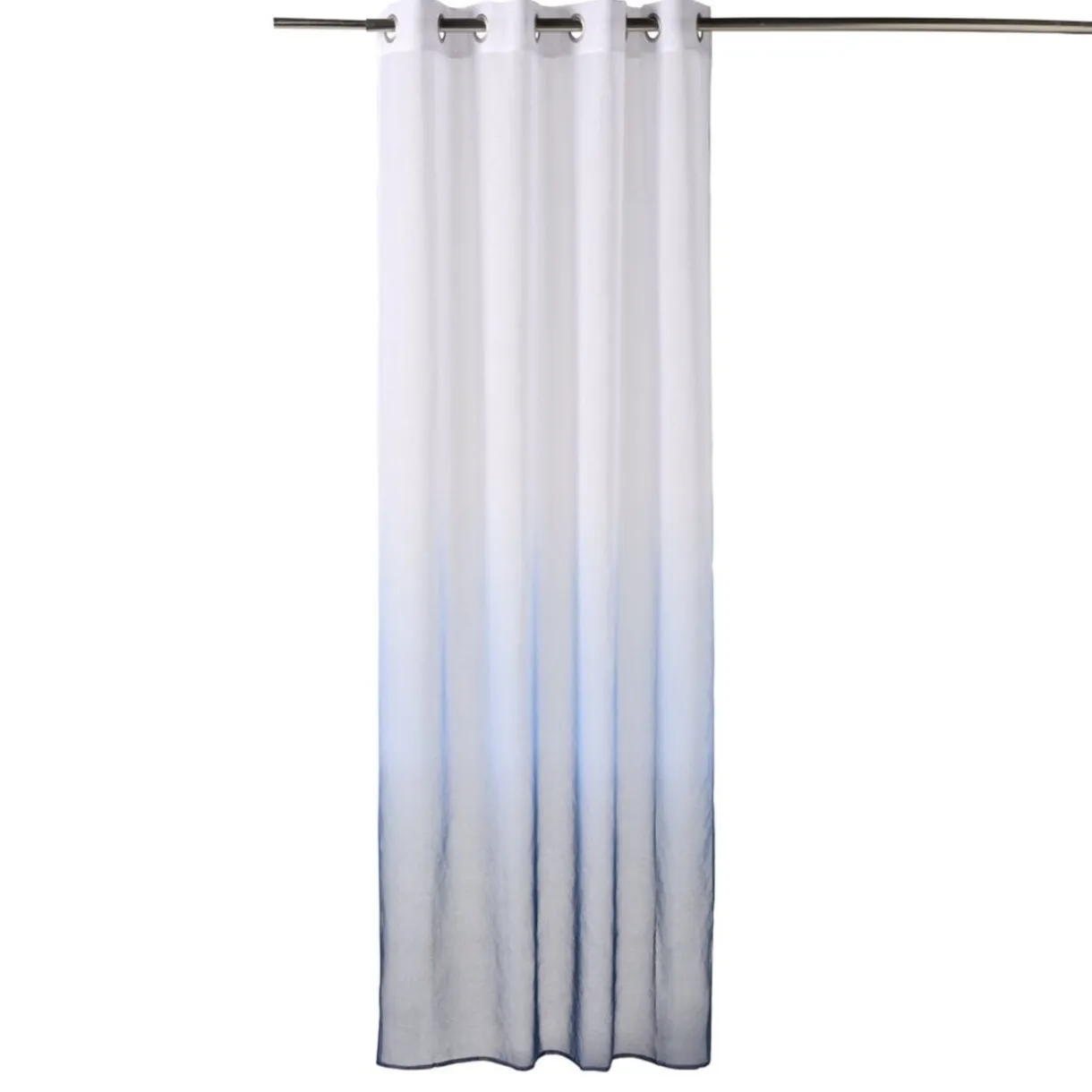Voilage à oeillets 140x240cm Dolly tie and die blanc et bleu < Gifi Sale