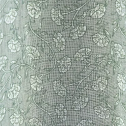 Voilage à passants Indie motif floral vert 140x240cm