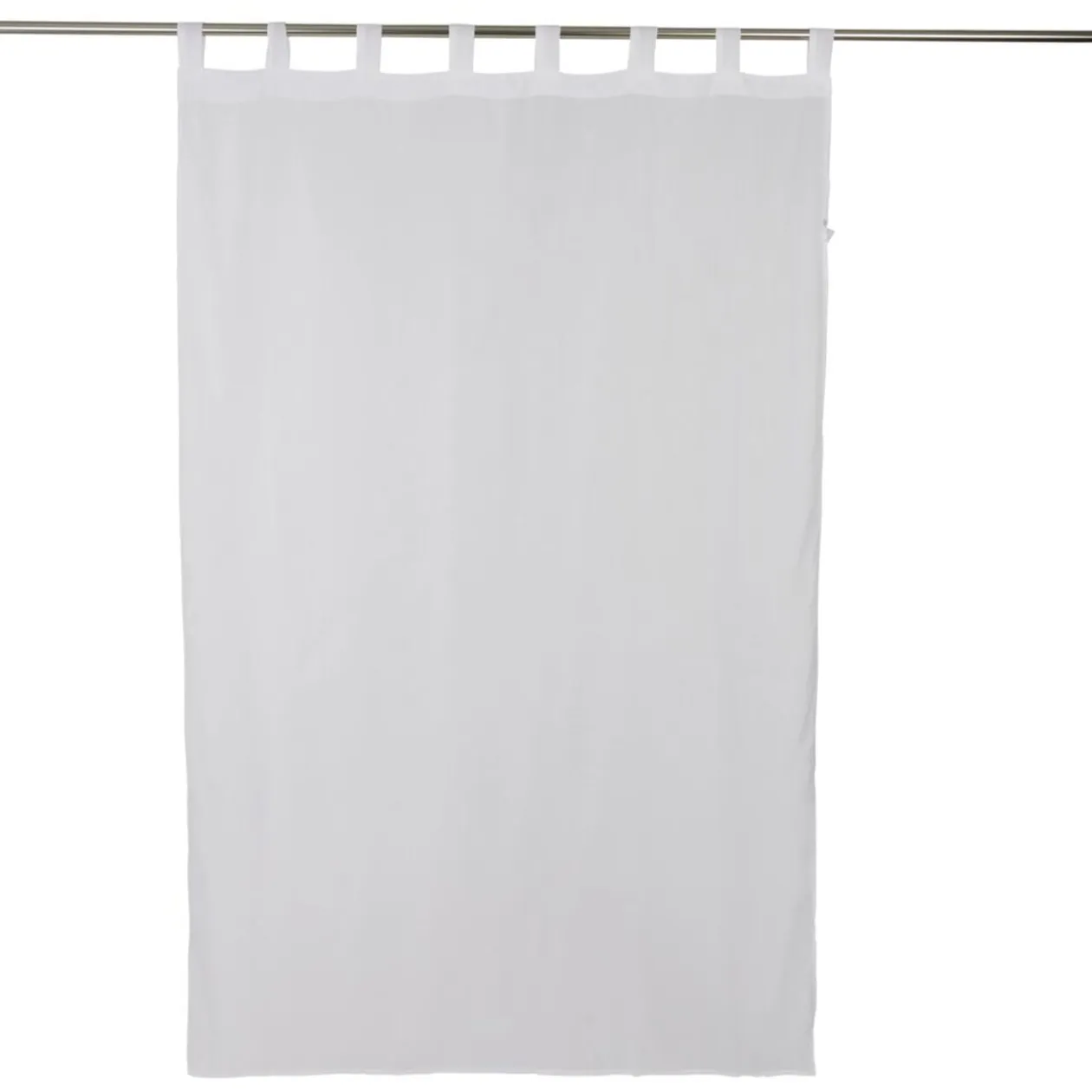 Voilage à passants uni blanc 140x240cm