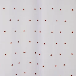 Voilage polyester à pompon 140x240cm blanc et orange < Gifi Clearance
