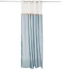 Voilage polyester 140x240cm bicolore beige et bleu