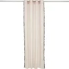 Voilage polyester 140x240cm bordure pompons noir < Gifi Best