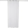 Voilage polyester 140x240cm broderie florale blanc