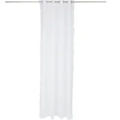 Voilage polyester 140x240cm frange blanc