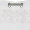 Voilage polyester 140x240cm imprimé rose et blanc < Gifi New