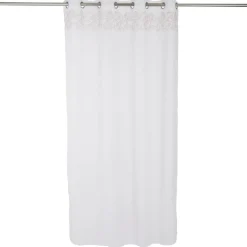 Voilage polyester 140x240cm imprimé rose et blanc < Gifi New
