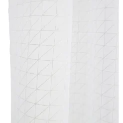 Voilage polyester 140x240cm motif géométrique blanc