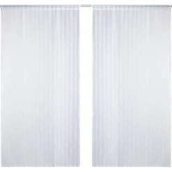 Voilage uni 60x120cm 1 paire (2 modèles blanc ou beige) < Gifi Best