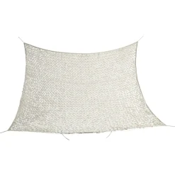 Voile d'ombrage carré ajouré Corse beige 100% polyester 300x300cm < Gifi