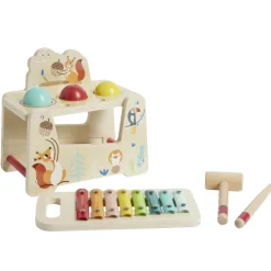 Xylophone marteau 2en1 en bois 7 pièces < Gifi Clearance